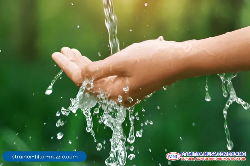 Menyaring partikel-partikel halus untuk menghasilkan air yang lebih bersih dan aman digunakan